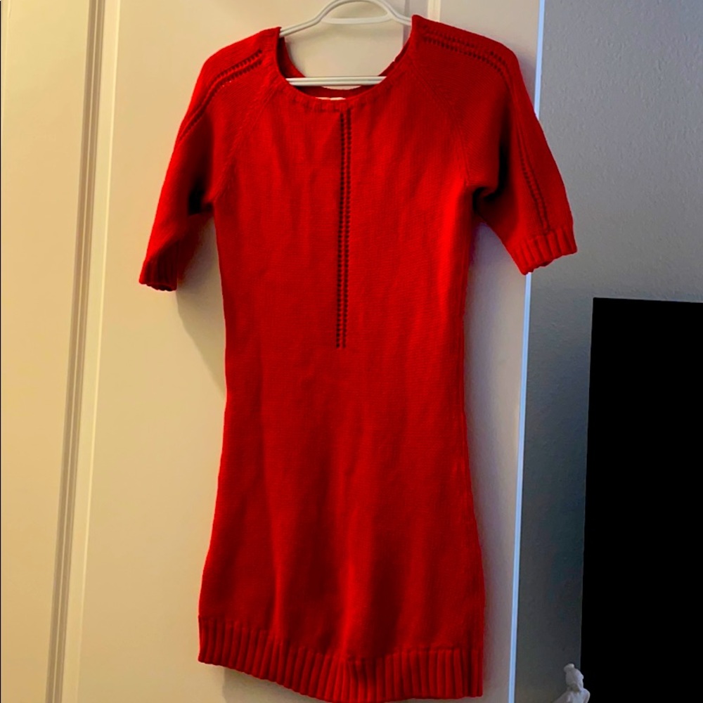 Maje sweater dress red size 2
